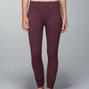 Lululemon Bordeaux drama Leggings (Size 10)